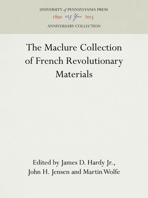 cover image of The Maclure Collection of French Revolutionary Materials